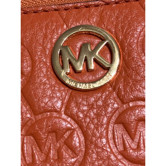 MICHAEL KORS, ORANGE LEATHER SIGNATURE WOMENS LARGE WALLET - Picture 13 of 15